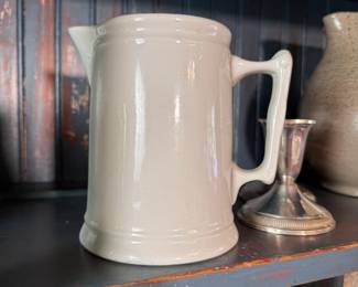 J. & G. Meakin English Ironstone pitcher, has an intact hairline on bottom 6"H