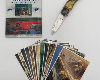 Collector’s Showcase Eagle Has Landed Pocketknife & Space Postcards
