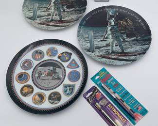 Astronaut Souvenirs - Pens, Plates & Watch