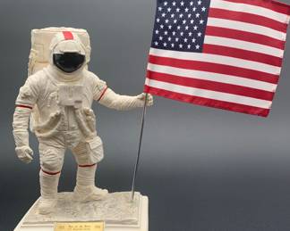 "Man On The Moon" Sculpture - US Historical Society - Ltd Ed - 1994