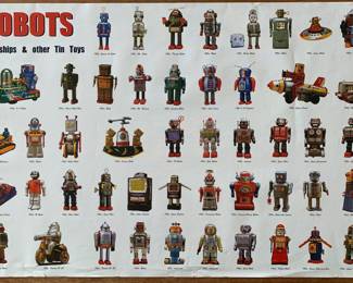 Vintage Robots Poster - 48 Collector Favorites - Intriguing Details