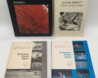 NASA Book Quartet - Project Ranger, Apollo 11 & 14, & Skylab
