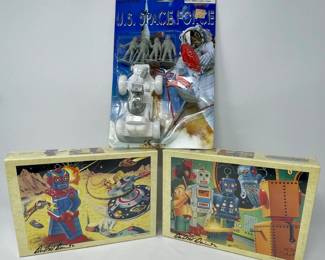 Space Puzzles - Artist Signed: David M. Davis NIB/US Space Force Toy