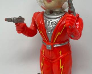 Red Irwin Spaceman Wind-up Toy - 1950s - Rare