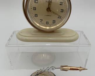 USSR Commemorative Gagarin Clock & Paperweight