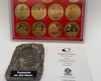 Galaxy Apollo Series Collectible Coins & AstroReality Moon Print