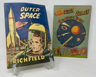 Outer Space from Richfield Oil and Outer Space Coloring Book - vintage