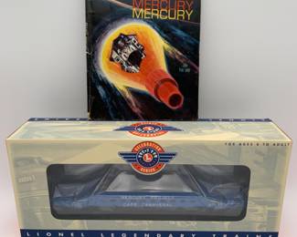Lionel Train - Mercury Capsule Carrying Car (unused) & Book children's book - Project Mercury