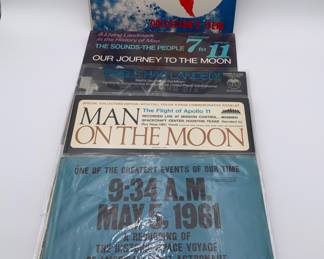 5 Vinyl LPs - Apollo & Manned Spaceflight
