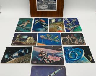 Armstrong Plaque/Trivet & 11 Vintage 3-D Postcards
