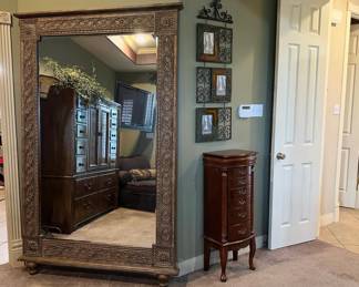 wall size carved floor mirror