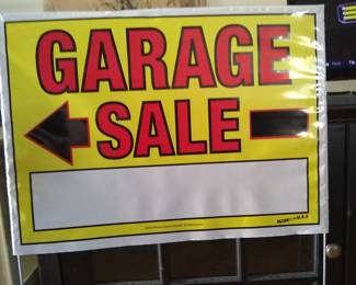GARAGE SALE SIGN $2.50 HALF OFF RETAIL!  IT WORKED FOR ME IT CAN WORK FOR YOU!