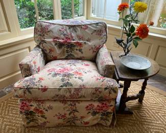 Floral chintz club chair