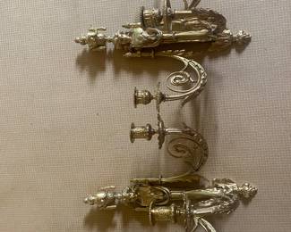 Lovely pair of bronze dore sconces