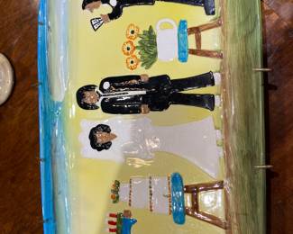 Clementine Hunter platter 