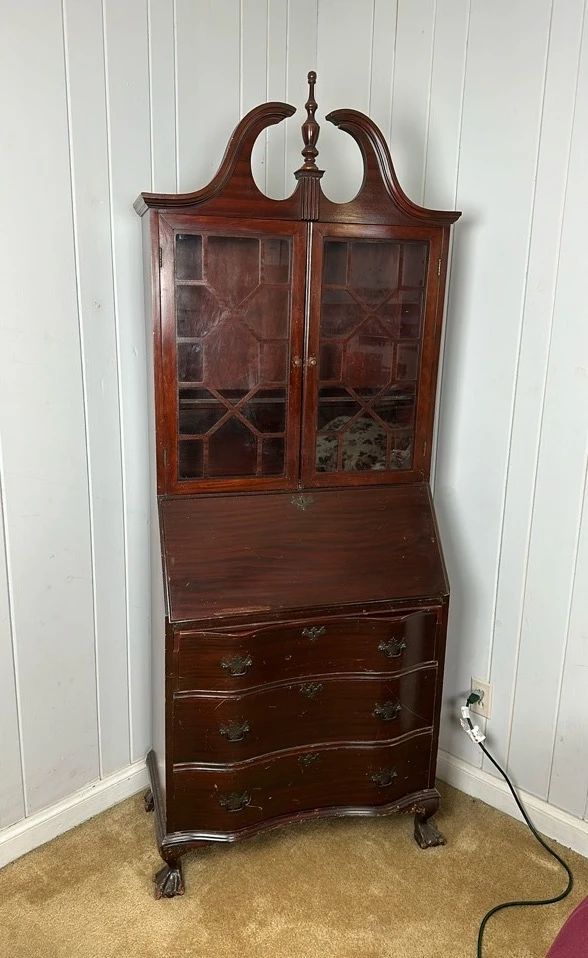 Antique Secretary With Hidden Compartments 