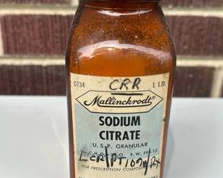 Vintage Sodium Citrate By Mallinckrodt