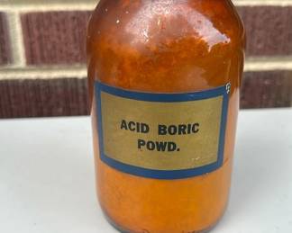 Vintage acid boric powder