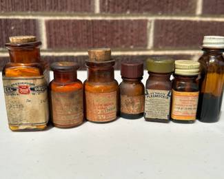 Vintage Miniature Pharmaceutical Bottles