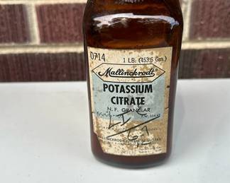 Vintage Potassium Citrate By Mallinckrodt
