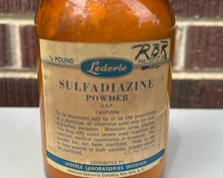Vintage Sulfadiazine Powder By Lederle