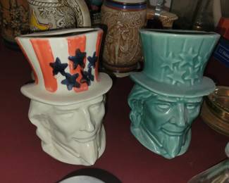 McCoy Uncle Sam head vases
