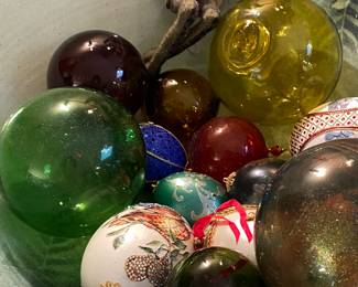 Glass Floats and Decorative Eggs