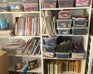 Wall of Fabric and Books
