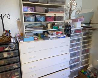 Larger View of one side of the room - Every drawer is full