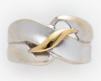 81. Handmade Sterling Azurite Ring, Size 7.5