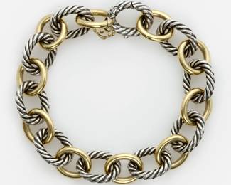 4. David Yurman 18k + Sterling Link Bracelet