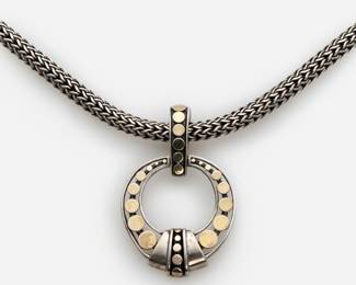20. John Hardy Dot Collection Necklace in Sterling + 18k