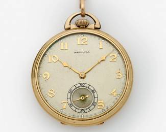 151. Hamilton Pocket Watch Grade 917 + chain
