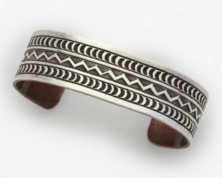 18. Jeremy Delgarito Navajo Copper Sterling Bracelet