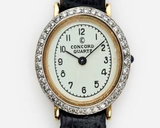 99. 14k Diamond Concord Quartz Ladies Watch