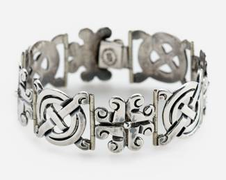 65. Taxco Sterling Classic Fertility Bracelet, OCM