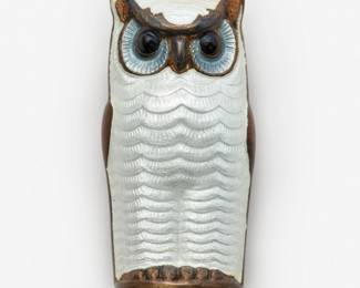 163. David Andersen Sterling Enamel Owl Brooch