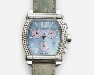 59. Charriol Colvmbvs / Columbus Diamond MOP Chronograph Watch 