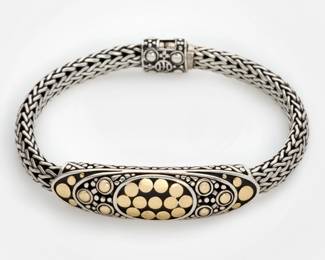 22. John Hardy Bracelet From the Dot Collection in Sterling + 18k