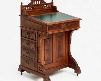 129. Walnut Davenport Desk (19th c.)