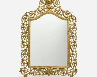 175. Brass Vanity Mirror, Bacchus Motif (ca. 1890)