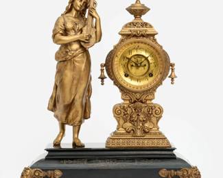 144.  Ansonia Figural Mantel Clock (1882)