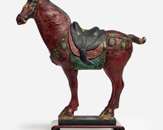 168. Polychrome Wooden Tang-Style Horse
