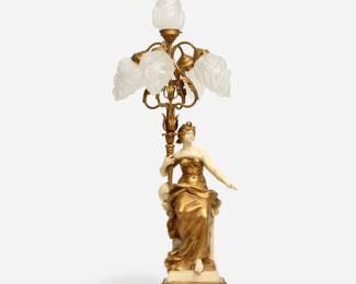 79. Parisian Sculptural Newel Post Lamp