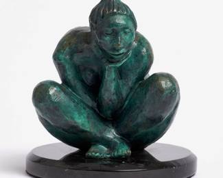 187.  Francisco Zuniga (After) Patinated Bronze Nude, 1974