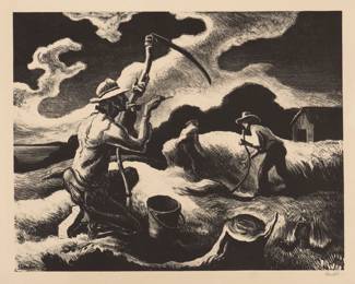 16. Thomas Hart Benton "Island Hay" (1945 Lithograph) 