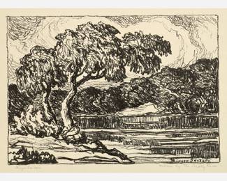 8. Birger Sandzen "Willows by the Smoky River" (1922 Lithograph)