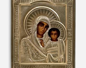 117. Vintage Russian Icon "Our Lady of Kazan"