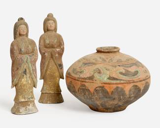 210. 3 Chinese Terracotta Items