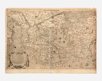 51. Rare and Important Map of Greece, Salamanca (ca. 1558)